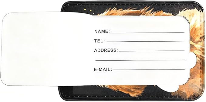 2 Pack Cute Dog Luggage Tags for Suitcases, Golden Retriever & Frenchie ID Tags with Privacy Cover, PU Leather Bag Identifiers, Spring & Summer Travel Essentials, Mother's Day