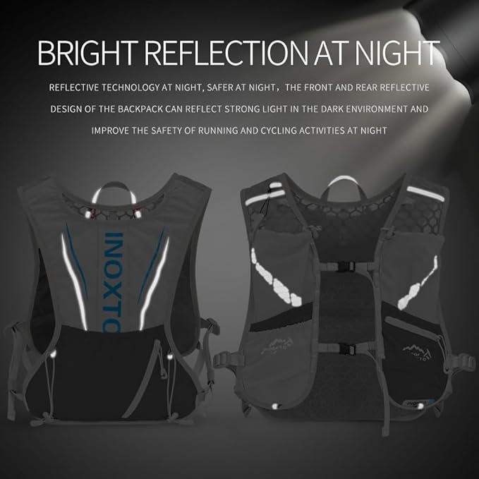 IX INOXTO Running Hydration Vest for Men Women Water Backpack for Running 3L Running Hydration Pack for Trail Running Marathon Race Hiking