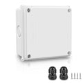 NineLeaf Junction Box, ABS Plastic Box IP65 Waterproof Outdoor Dustproof Water Resistant Electronic Enclosure, External Size 3.9 x 3.9 x 2.8 inch(100x100x70mm),White