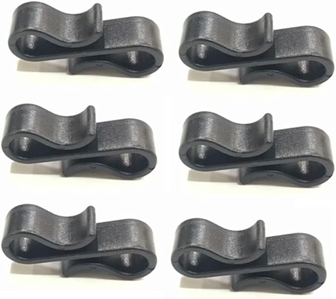 Teensery 100 Pcs Plastic S Shaped Hook Multi-Purpose Mini Hooks for Home Kitchen Bathroom Garden Shop Outdoor, Black