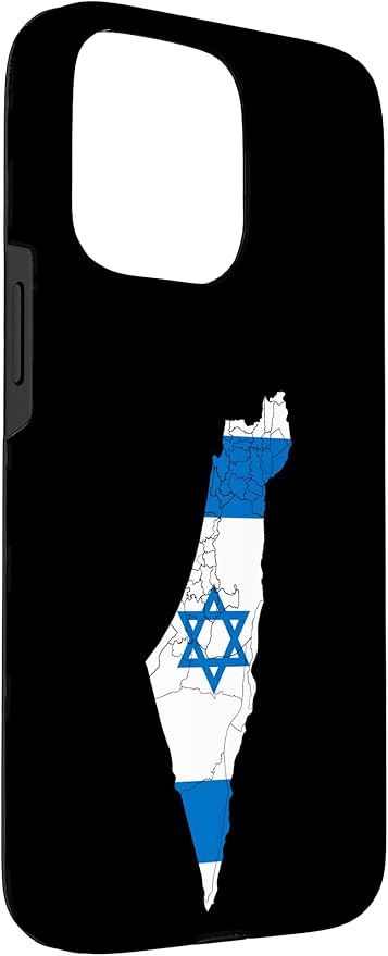 Israel National Flag Distressed Map Case for iPhone 15 Pro Max