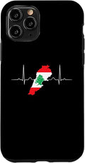 Lebanon Heart Lebanese Heartbeat Vintage Lebanon Map Case for iPhone 11 Pro