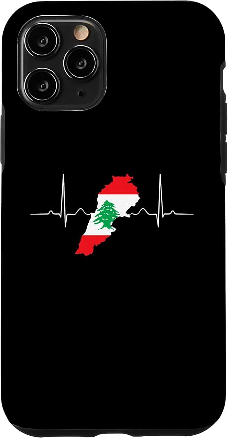Lebanon Heart Lebanese Heartbeat Vintage Lebanon Map Case for iPhone 11 Pro