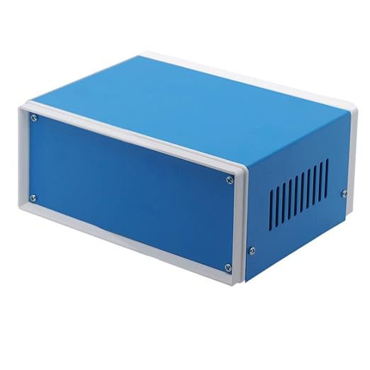 Zulkit Electronic Enclosures Blue Metal Enclosure Project Case DIY Box Junction Case Enclosure Preventive Case 6.7 x 4.3 x 3.1 inch(170 x130x80mm)