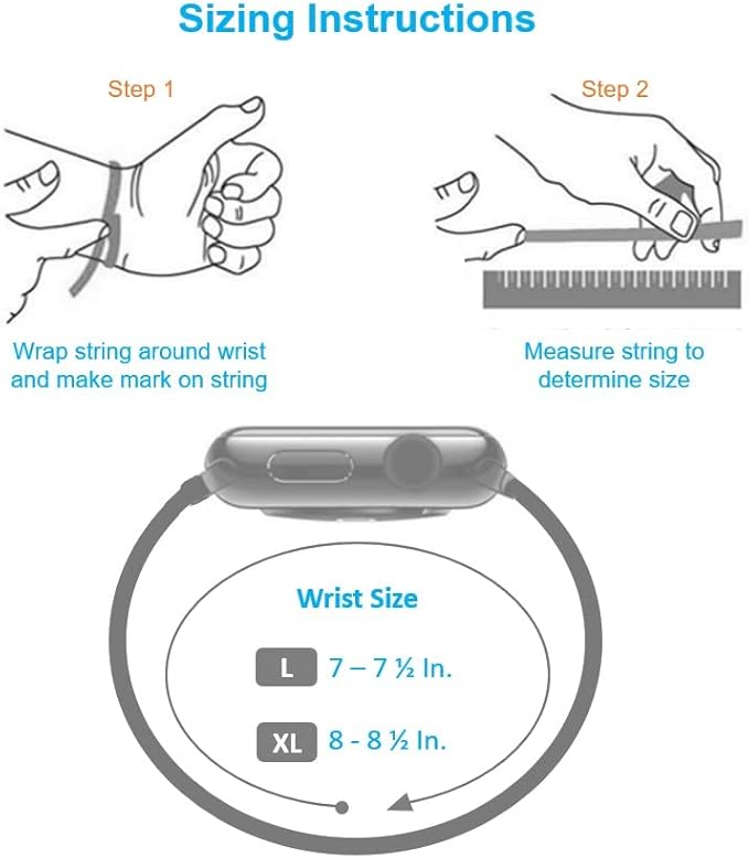 Savior Survival Gear Paracord Watch Band Compatible with Apple Watch 38mm, 40mm Apple Watch, and 41mm Apple Watch - Paracord Watch Band with Stainless Steel Adjustable Shackle (Black, Large)