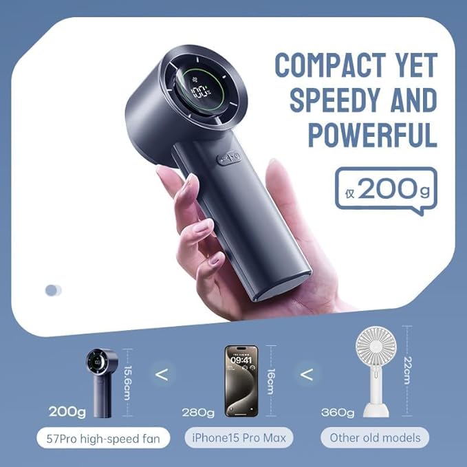 MUXNW Mini Turbo Jet Fan: Portable Small Pocket Handheld Personal Rechargeable Battery Operated USB Charger Keeping Cool In Hot Weather For Travel Beach(purple)