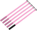 MECCANIXITY 5Pcs Reusable Battery Tie Down Straps,0.8x20" Pink Nylon Multipurpose Battery Hold Down Adjustable Cinch Strap Hook Loop Fastening Tie for Quadcopters FPV RC Drone Boat Car