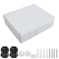 LeMotech Junction Box, Electrical Box IP65 Water Resistant Dustproof ABS Plastic Project Enclosure for Electronics White 15.7 x 13.8 x 4.7 inch