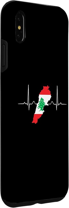 Lebanon Heart Lebanese Heartbeat Vintage Lebanon Map Case for iPhone XS Max
