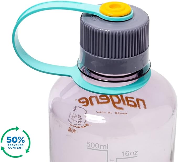 Nalgene 16 oz Narrow Mouth Water Bottle | BPA-Free, Durable & Leak Proof, Lightweight Travel Bottle, Fits In Cupholders, Aubergine