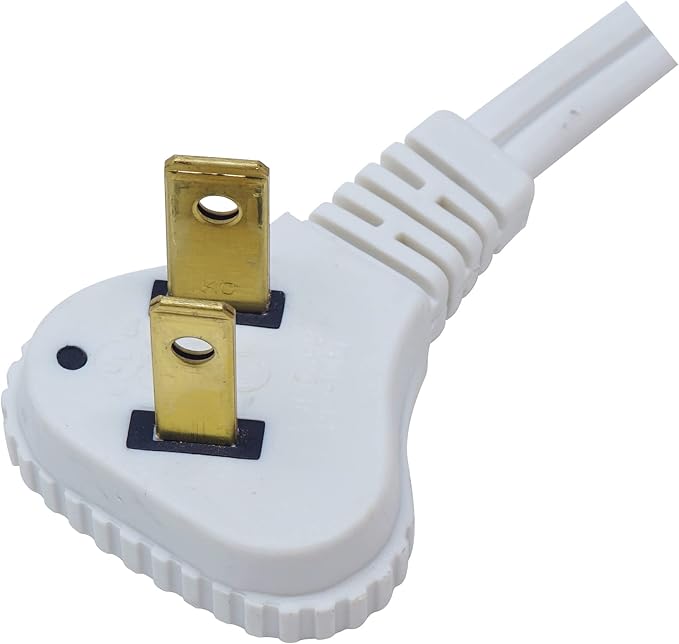 Woods Slimline Extension Cord - 16/3 Indoor Flat Plug with Right Angled Design - 3 Polarized Outlets - PVC Jacket - Space Saving - Neutral White - 16 Gauge - 3 Feet,(Pack of 12)