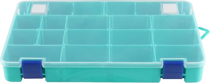 Shakespeare Tacklebox Fishing Tackle Storage, Green Swirl, 4-Pack, Customizable, Dual-Latching System, Built-In Rod Holder, Compact, Lightweight