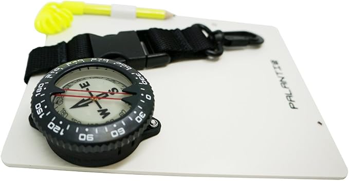 Palantic Scuba Choice Underwater Dive Slate – Durable Writing Surface for Scuba Diving Communication, Includes Pencil & Clip/Strap
