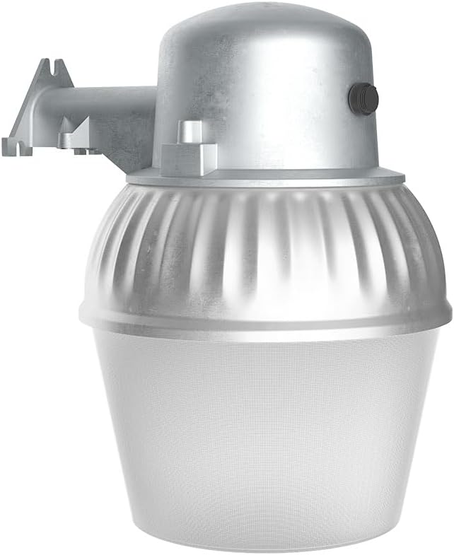 Lithonia Lighting LED Outdoor Flood Light Fixture, Exterior Dusk to Dawn Security Light with Photocell Sensor, Pole or Wall Mount, 3500 Lumens, 5000K Daylight, Gray (OALS10)