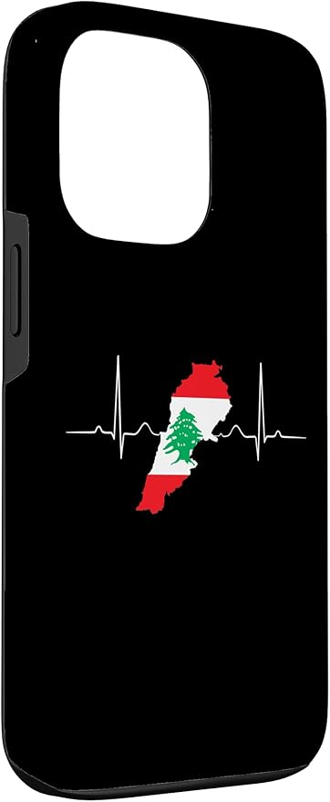Lebanon Heart Lebanese Heartbeat Vintage Lebanon Map Case for iPhone 13 Pro