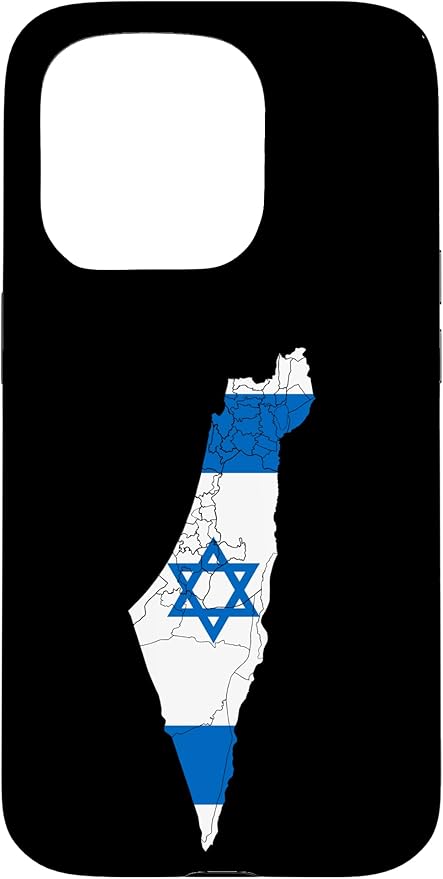 Israel National Flag Distressed Map Case for iPhone 15 Pro