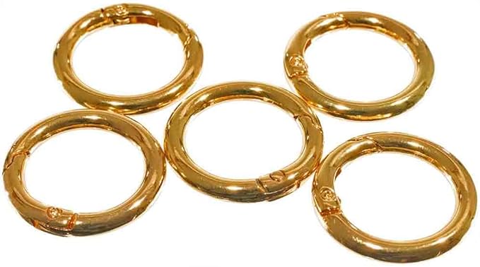 Paracord Planet Spring Gate O Rings – Available in 5/8 Inch, 3/4 Inch and 1 Inch Sizes – Silver, Bronze, and Gold Color Options (25 Pack, 5/8 Inch, Gold)