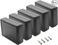 LeMotech 5 Pieces ABS Plastic Electrical Project Case Power Junction Box, Project Box Black 3.5 x 2.8 x 1.1 inch (90 x 70 x 28 mm)