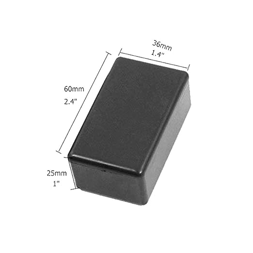 YXQ 60x36x25mm Waterproof Electric Project Case Junction Box with Cover Black Plastic, 6-Pack