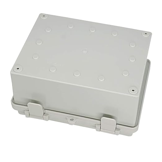 Zulkit 2pcs Junction Box ABS Plastic Dustproof Waterproof IP65 Electrical Boxes Hinged Shell Outdoor Universal Project Enclosure 8.7 x 6.7 x 4.3 inch (220x170x110 mm)