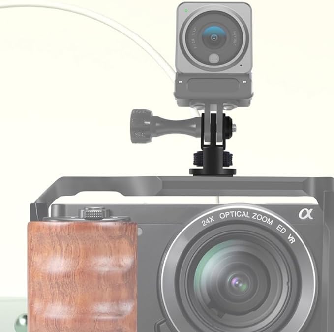 Aluminum Camera Tripod Adapter 1/4"-20 Conversion Adapter Mounts Compatible with Gopro Action Cameras Insta360 and Other Standard 1/4 Accessories, Quarter Inch Mount Adapter (Type DD)