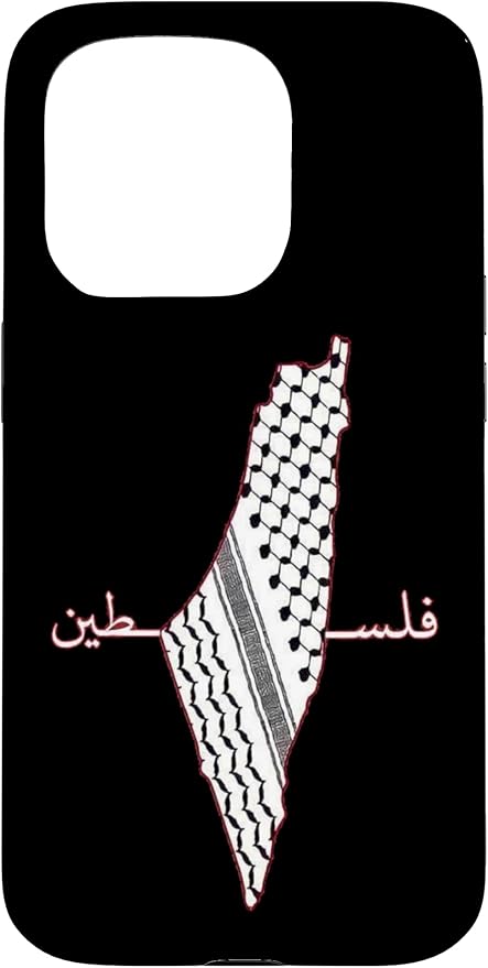 Keffiyeh Palestine Map Arabic Scarf Shemagh Palestinian Flag Case for iPhone 15 Pro