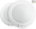 ECOELER PIR Motion Sensor Ceiling Light, 3CCT Selectable Occupancy Light with Time Countdown & Light Sensor, 16W 1000Lm, Hard-Wired Motion Light for Garage, Hallway, Stairwell, 2Pack