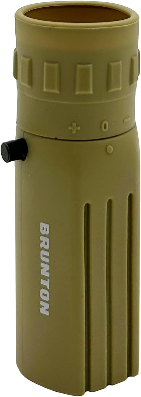 Brunton LITE TECH 8x22 Monocular, Coyote Tan, BaK-4 Prism Glass, Multi-Coated Rubber Armor, Compact Design with Wrist Lanyard