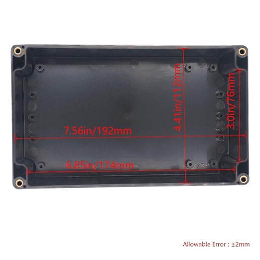 Junction box, Raculety Electrical Project Case Power Junction Box, Project Box Black (7.87"x4.72"x2.95")