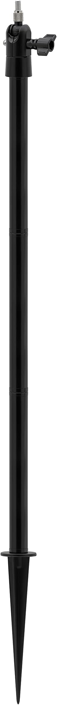 Holicfun Security Camera Ground Stake, Heavy Duty Stand Mount with Adjustable Angle and Height for Ring, Blink, Arlo, Eufy, Wyze, Google Nest, Simplisafe Cameras and Solar Panels (Black)