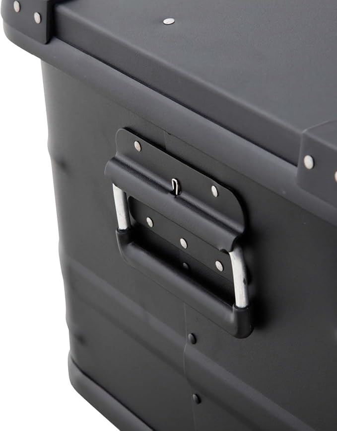 Overland Vehicle Systems Aluminum Box Storage 53QT - Universal Purpose - Heavy Duty Foldable Handles - Heavy Duty Nylon Interior Straps - Boxes are Stackable