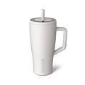 BrüMate Era 30 oz Tumbler with Handle and Straw | 100% Leakproof Insulated Water Bottle Tumbler with Lid and Flexible SoftSip Straw | Made of Stainless Steel | Cup Holder Friendly | 30oz (Dune)
