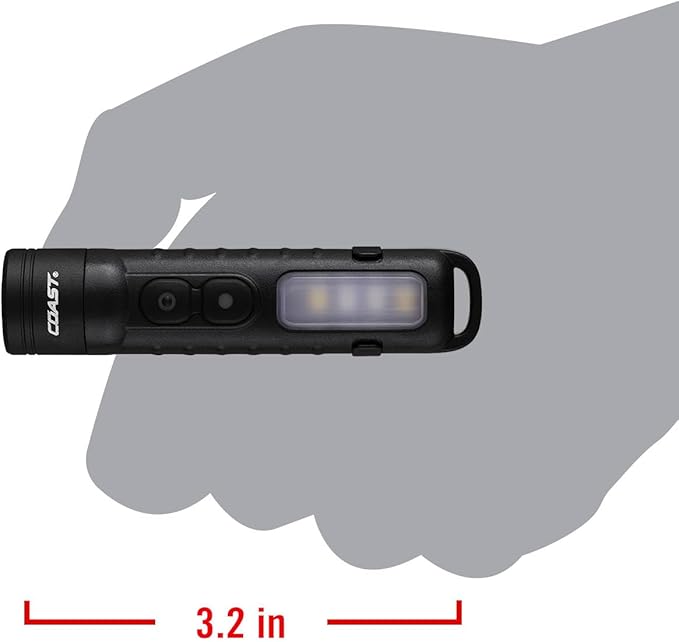 Coast KL35R 600 Lumen Rechargeable LED Pocket Flashlight with RED Light