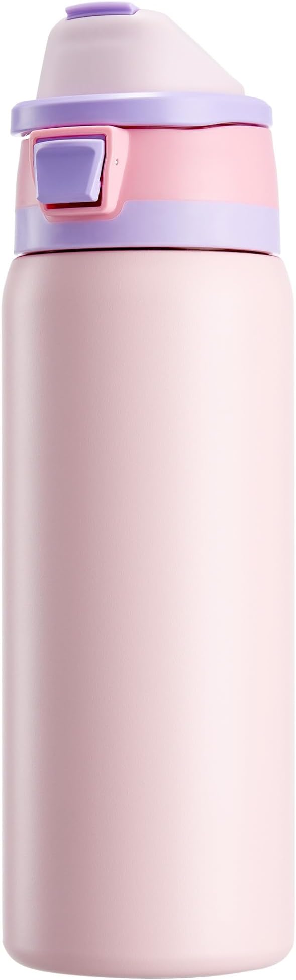 Fijinhom 32 oz Insulated Water Bottle with 2-in-1 Straw and Spout Lid, Stainless Steel Double Wall Vacuum Flask, Sports Water Bottle Keeps Cold 24H, Leak Proof for Gym, Outdoor, Travel (Pink)