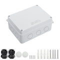 LeMotech Junction Box, Electrical Box IP65 Water Resistant Dustproof ABS Plastic Project Enclosure for Electronics White, External Size 5.9 x 4.3 x 2.8 inch