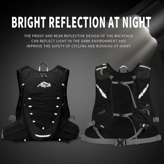 IX INOXTO Running Hydration Vest for Men Women Water Backpack for Running 3L Running Hydration Pack for Trail Running Marathon Race Hiking