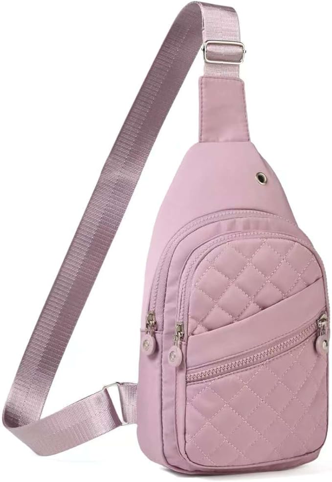 AOSTIHOT Crossbody Small Sling Backpack Sling Bag for Women, Chest Bag Daypack Crossbody for Travel Sport Running Hiking Purple
