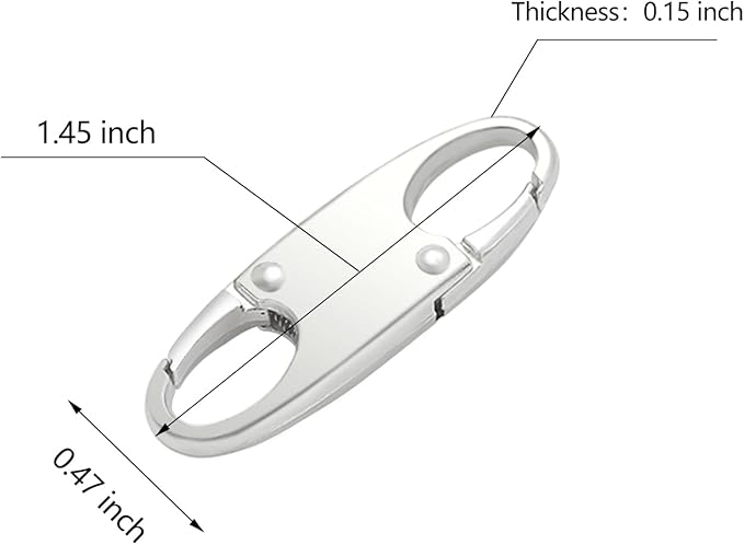Small Carabiner Clip, Zipper Clip, Small Carabiner| Mini Carabiner, ZipperPull Replacement, Premium Zipper Lock, Upgraded ZipperPull, ZipperClips Anti Theft (6PCS Black)