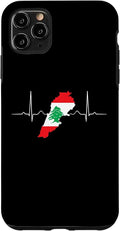 Lebanon Heart Lebanese Heartbeat Vintage Lebanon Map Case for iPhone 11 Pro Max