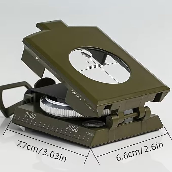 Multifunctional Military Aiming Navigation Compass Compass | IP65 Military Compass with Inclinometer | Impact Resistant | Measure | Height and Slope for Hiking | Camping