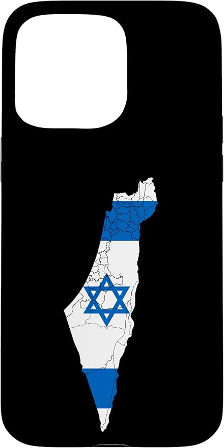 Israel National Flag Distressed Map Case for iPhone 15 Pro Max