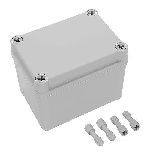 LeMotech Junction Box IP67 Waterproof Dustproof ABS Plastic Project Box for Electrical Outdoor Enclosure Gray 4.3 x 3.1 x 3.3 inch (110 x 80 x 85 mm)