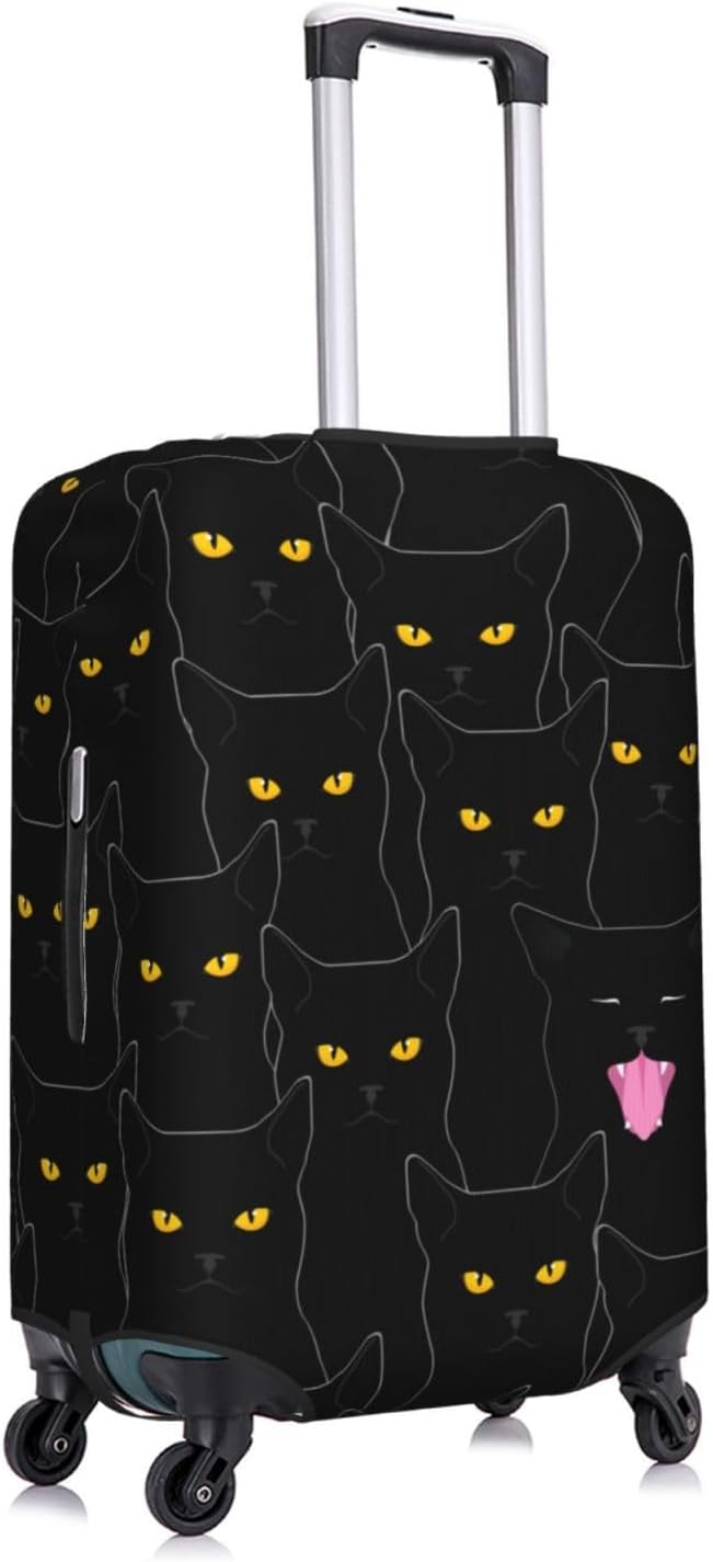 Black Cat Elastic Luggage Cover, Suitcase Protector For Travel (Fits 29-32 Inch Luggage)