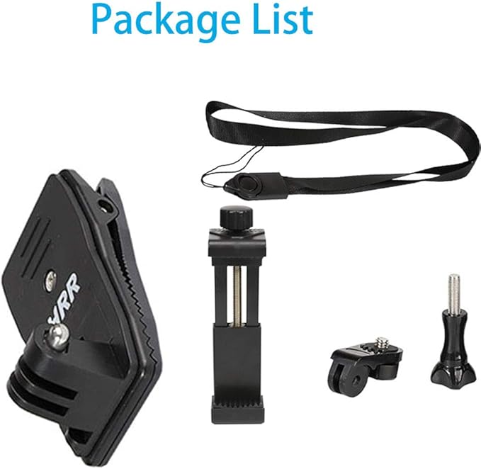 Backpack Clip Mount with Phone Holder Accessories for GoPro Hero 13 12 11 10 9 8 7 6 5 Black Akaso Sony Action Camera and iPhone Samsung Smartphones,Outdoor First View Live Video Shooting