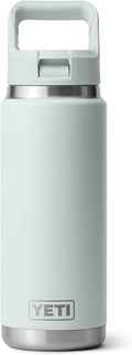 YETI Rambler 26 oz Bottle, Vacuum Insulated, Stainless Steel with Color Matching Straw Cap