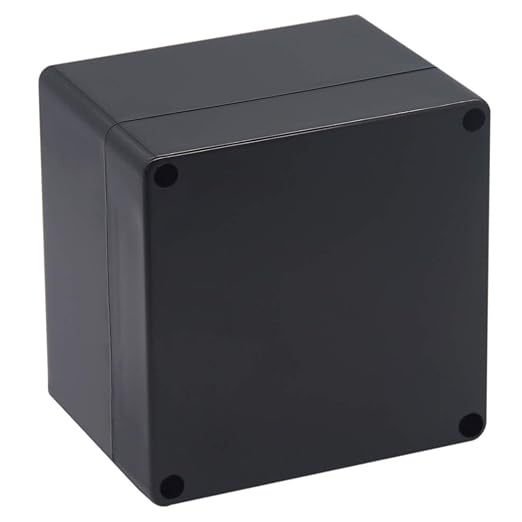Junction box, Raculety Electrical Project Case Power Junction Box, Project Box Black (4.72"x4.72"x3.54")