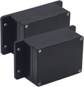 2 Pack Project Box IP65 Waterproof Junction Box ABS Plastic Black Electrical Boxes DIY Electronic Project Case Power Enclosure with Fixed Ear 4.53 x 3.54 x 2.17 inch (115x90x55mm)