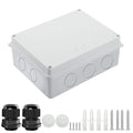LeMotech Junction Box, Electrical Box IP65 Water Resistant Dustproof ABS Plastic Project Enclosure for Electronics White 7.9 x 6.1 x 3.1 inch