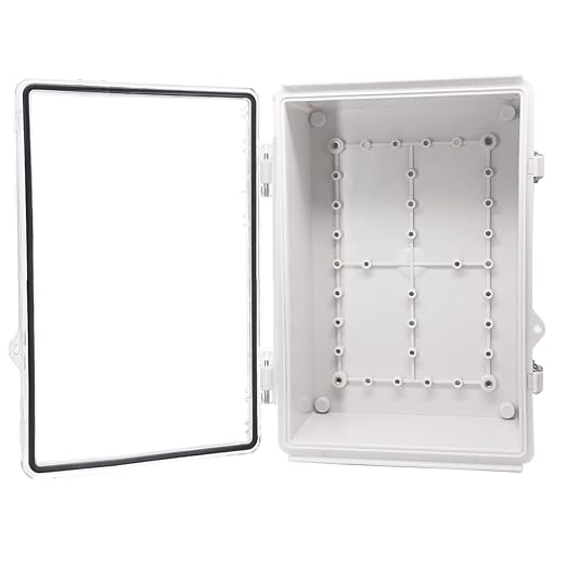 Outdoor Waterproof Electrical Box Junction Box Weatherproof IP67 ABS Plastic Enclosure Switch Router Project Box Electronics Enclosure with Mounting Plate Wall Bracket Clear 11.1"x7.5"x5.1"