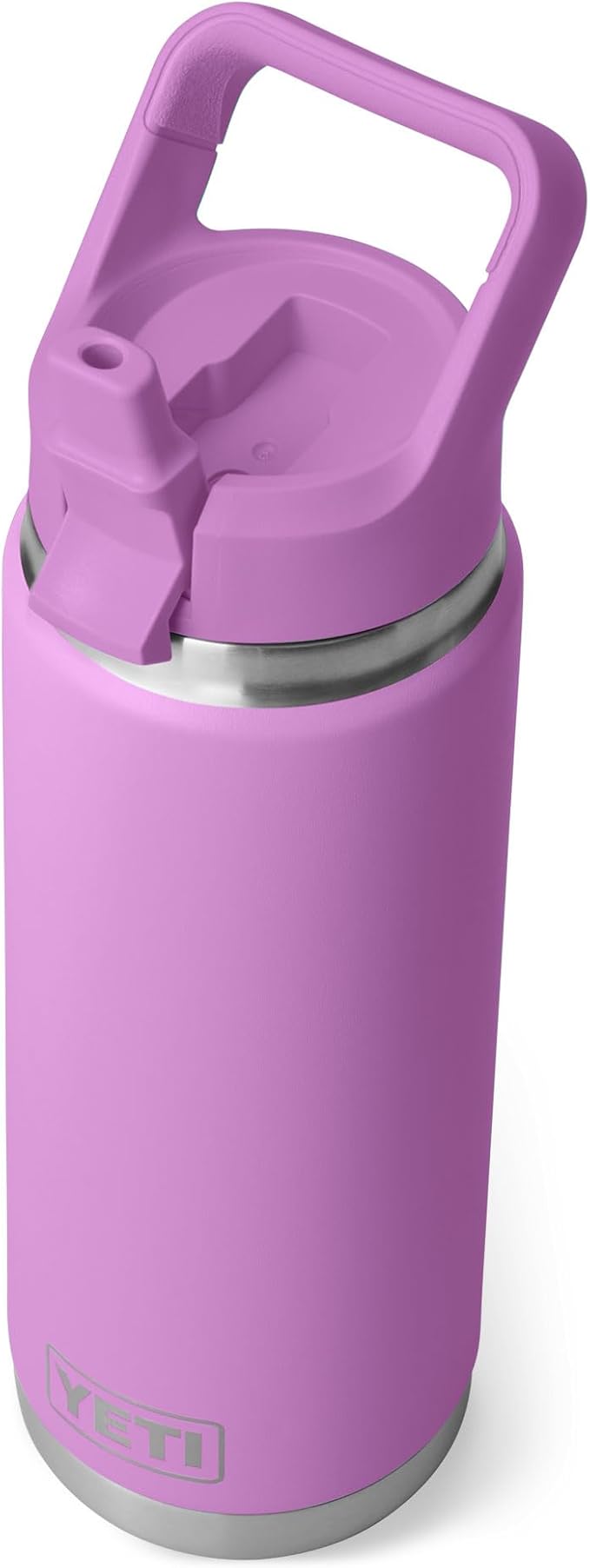 YETI Rambler 26 oz Bottle, Vacuum Insulated, Stainless Steel with Color Matching Straw Cap